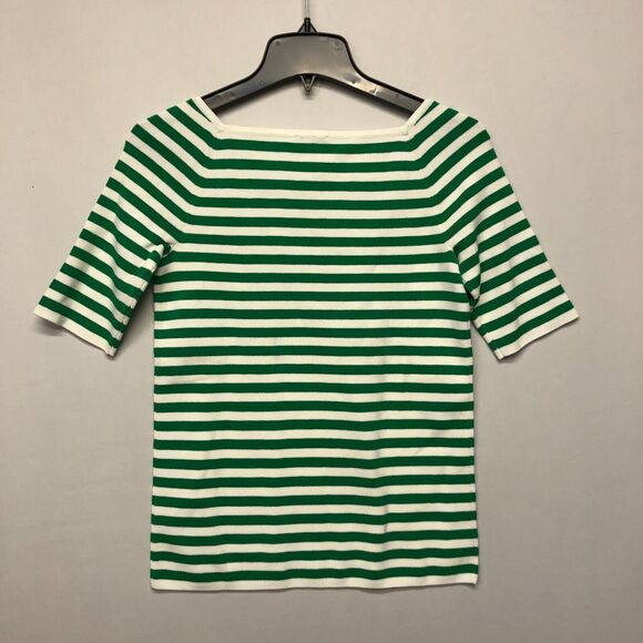 Talbots Women Short Sleeve Knit Top Shirt Blouse Size Small Striped B269 -2 - Picture 9 of 11